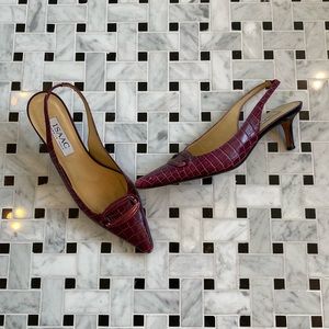 Isaac Mizrahi kitten heel sling backs